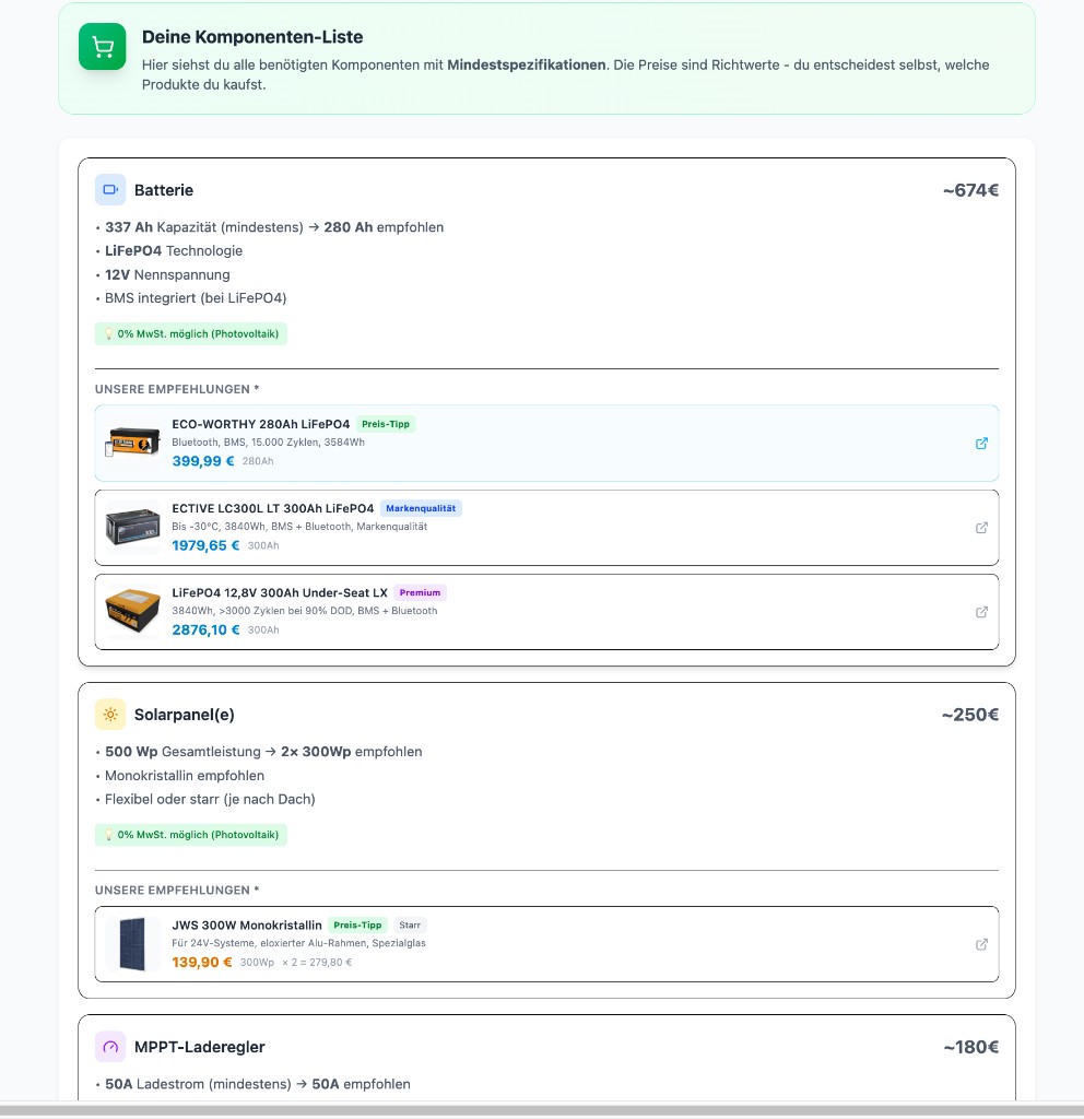 Elektrik-Planer: Einkaufsliste mit Produktempfehlungen