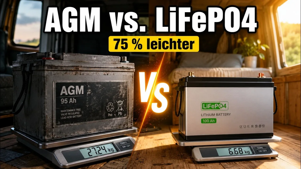 Vorschaubild: AGM oder LiFePO4? Die richtige Batterie für Camper & Wohnmobil
