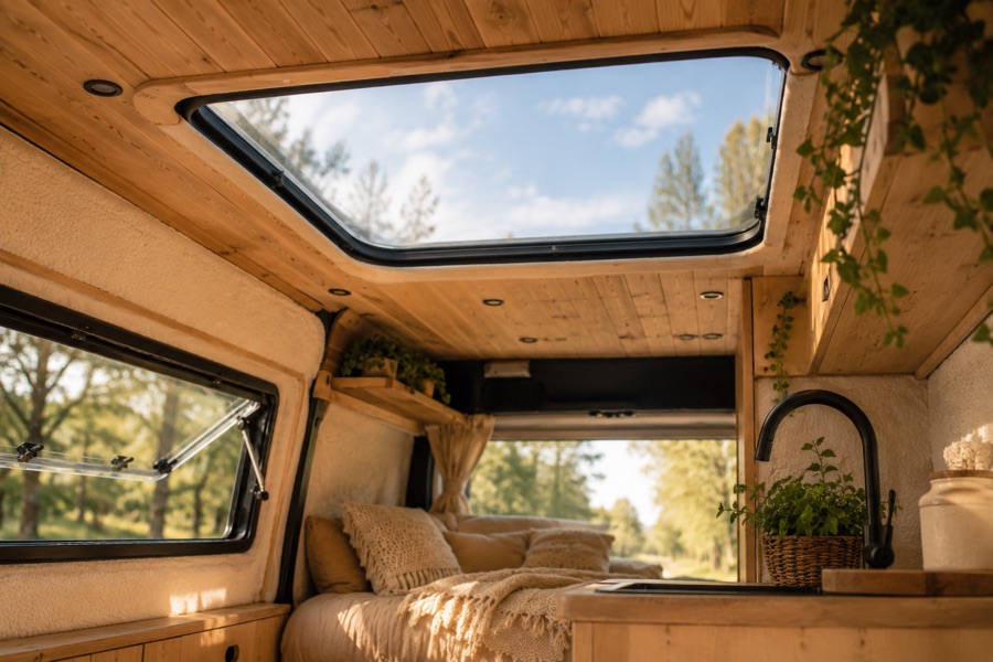 Dachhauben im Wohnmobil